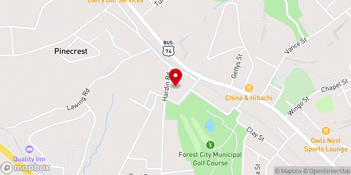 Map showing location of Nazarene Church