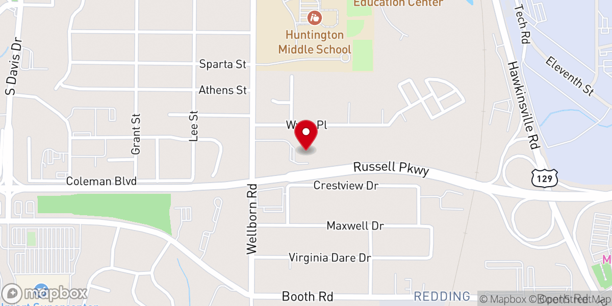 Map showing location of New Beginning Church & Event Center