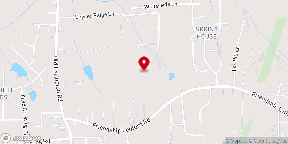 Map showing location of Wake Forest Baptist Church