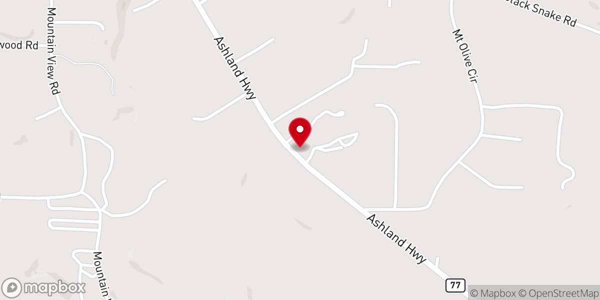 Map showing location of Halls Grove Church