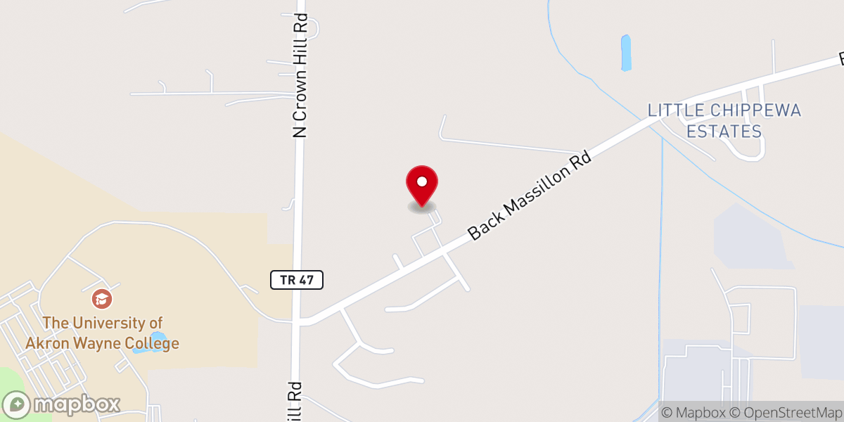 Map showing location of NOW Church of the Nazarene -Orrville