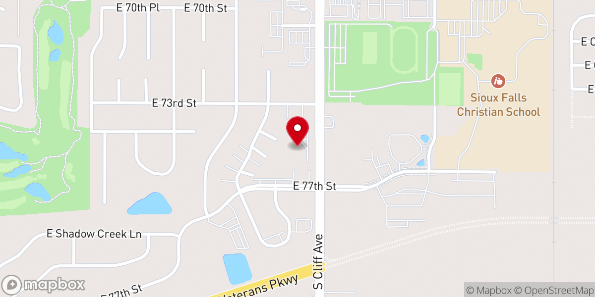 Map showing location of Spirit of Peace UCC