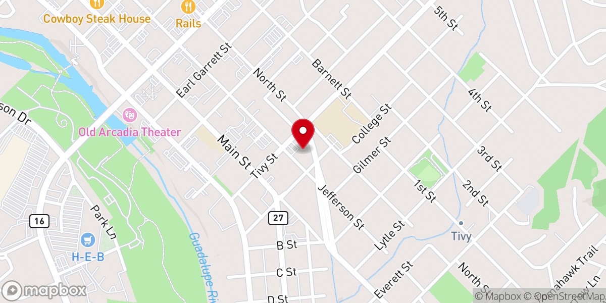 Map showing location of Unity of the Hill Country (Unity Church of the Hill Country)