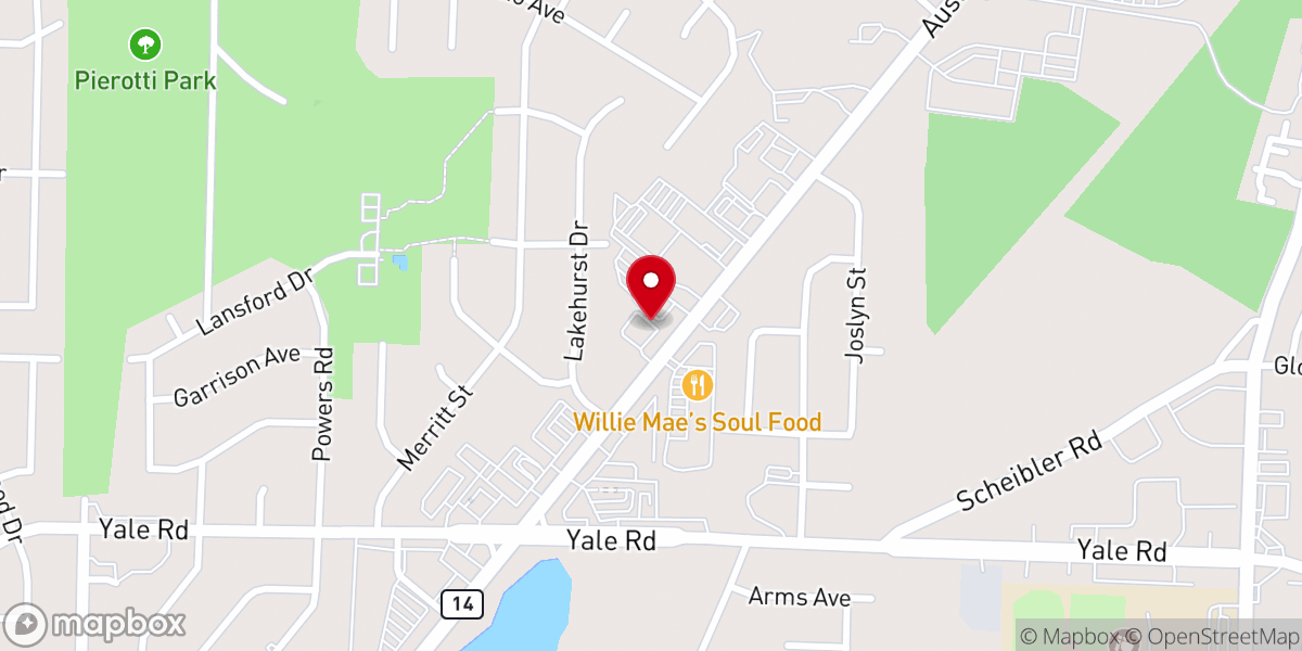 Map showing location of Raleigh Primitive Baptist Church