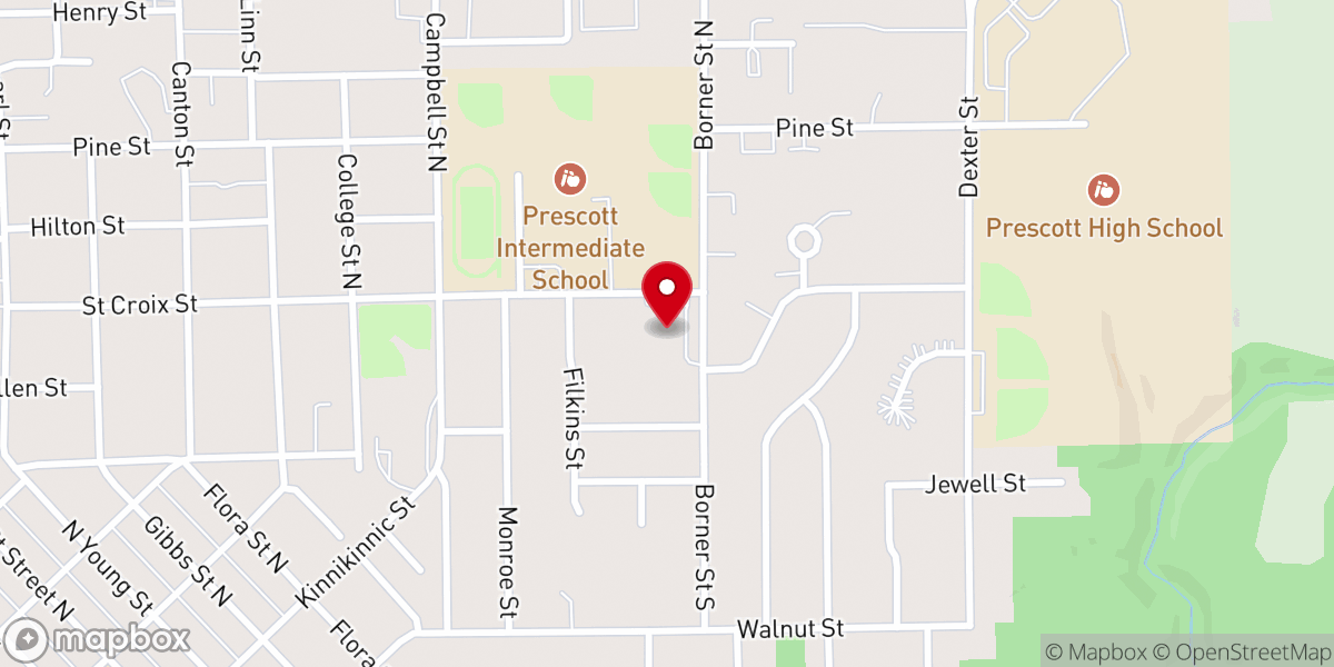 Map showing location of Joy Lutheran Church