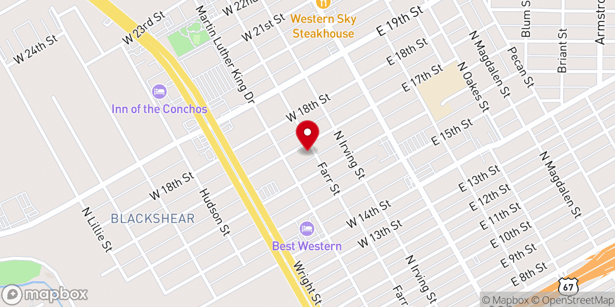 Map showing location of Christian Fellowship Baptist