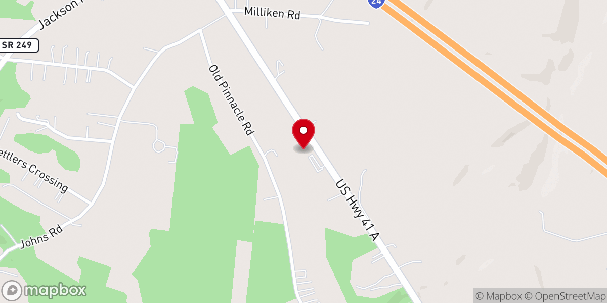 Map showing location of Calvary Bible Church