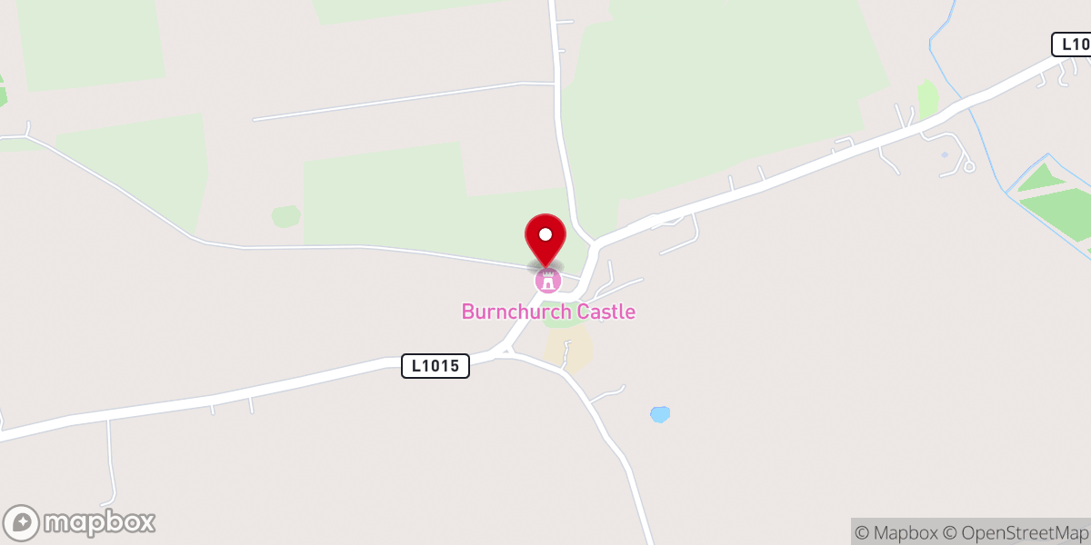 Map showing location of Burnchurch Castle