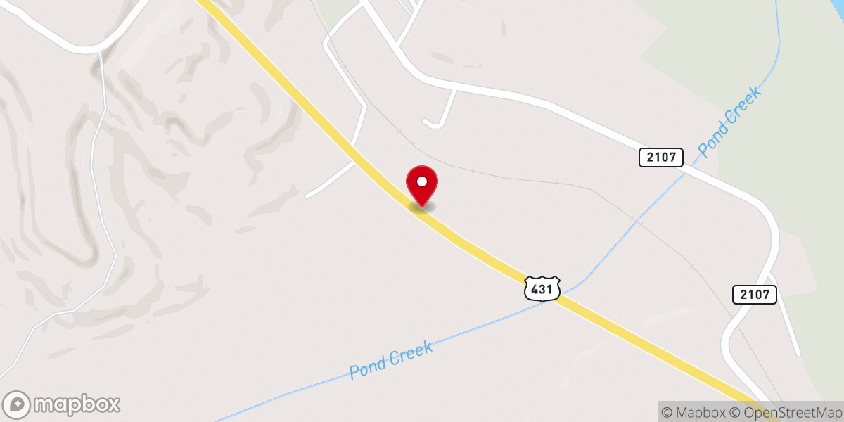 Map showing location of Browder Chapel Baptist Church