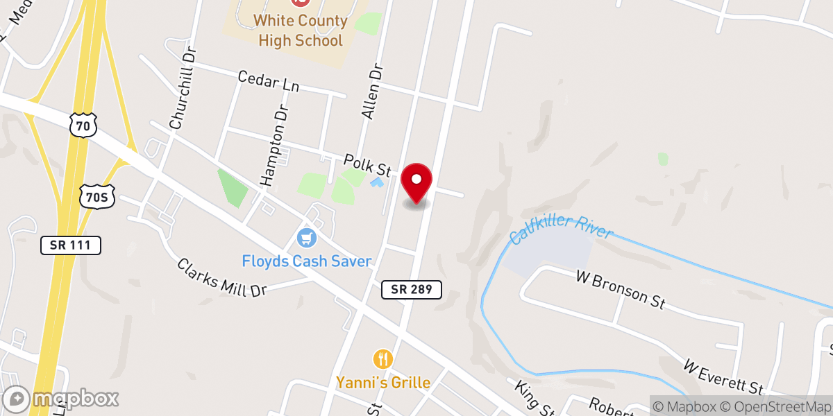 Map showing location of Christian Life First Assembly