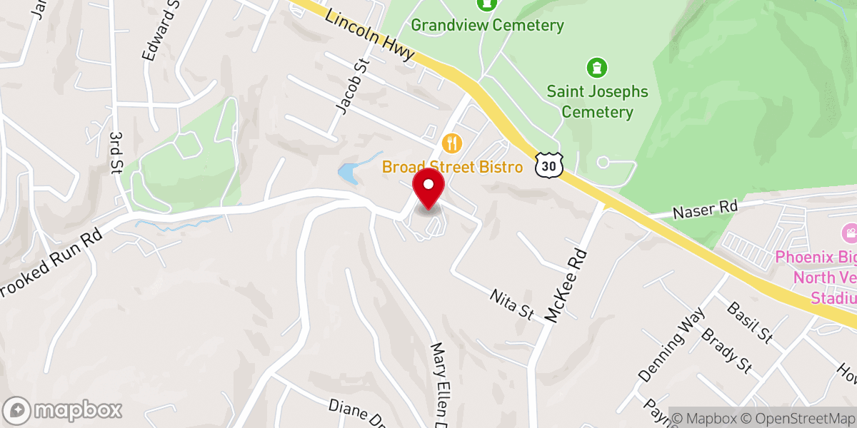 Map showing location of Praise Assembly of God