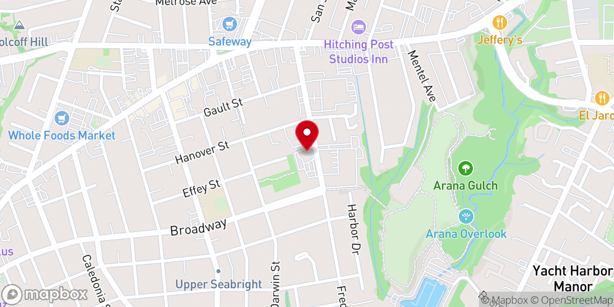 Map showing location of Star of the Sea Church