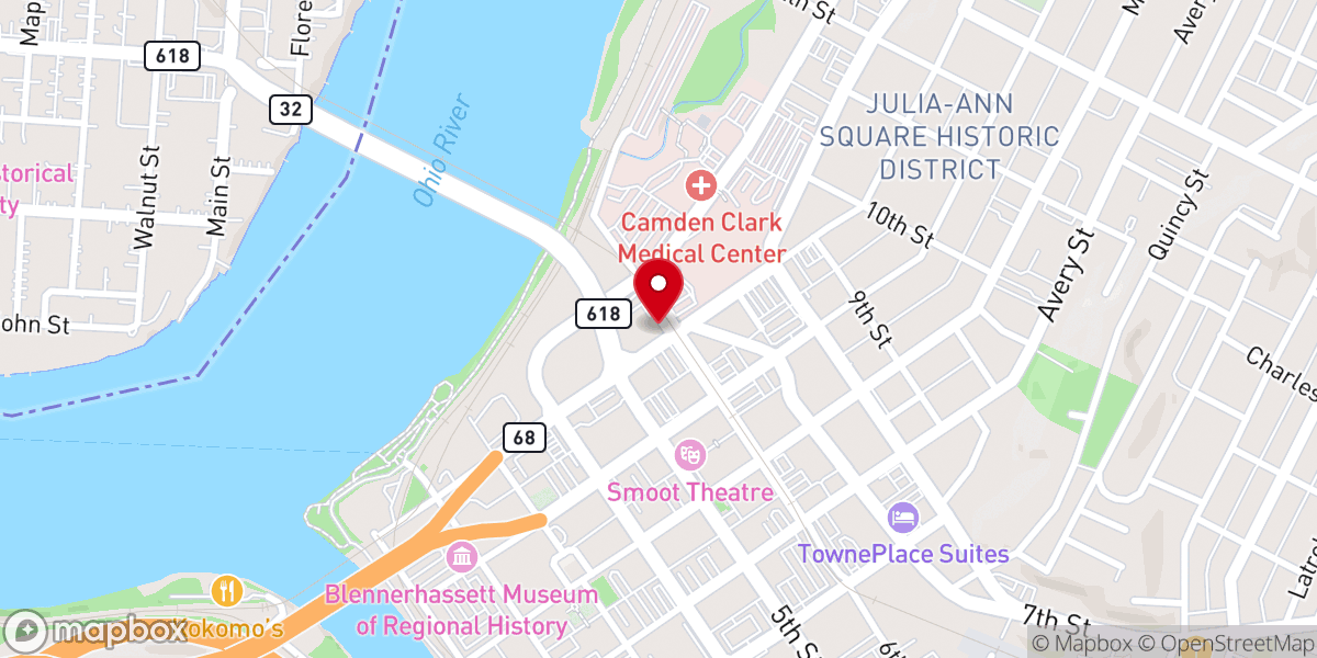 Map showing location of Logan Memorial United Methodist