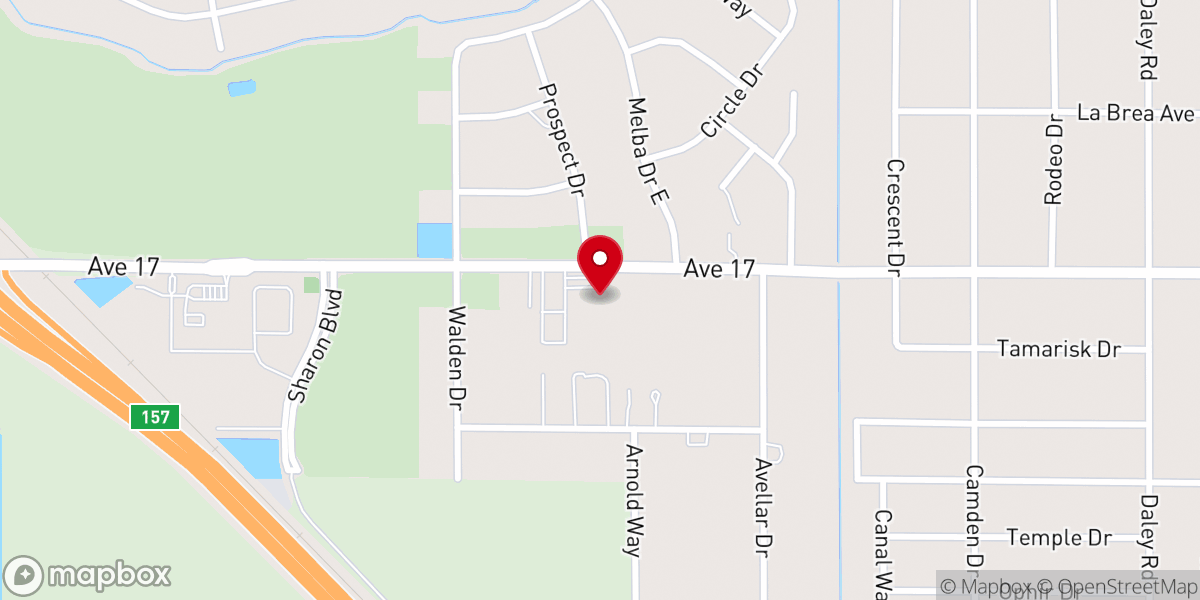 Map showing location of Madera Hispanic SDA Church