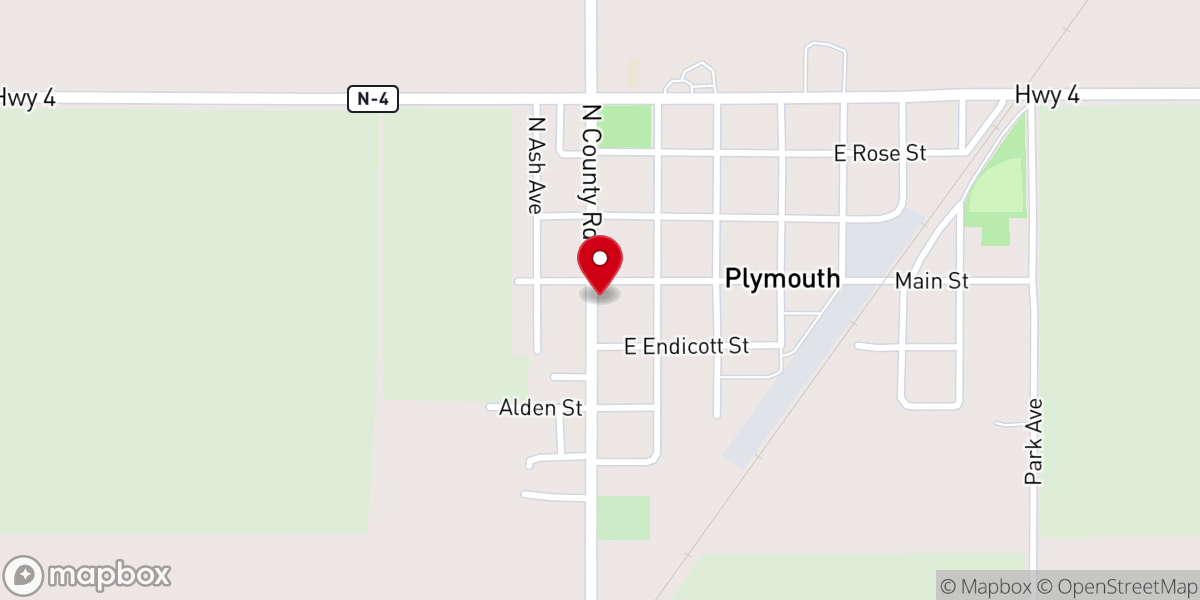 Map showing location of Peace United Methodist Church