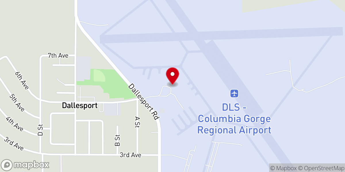 Map showing location of Dalles City Office