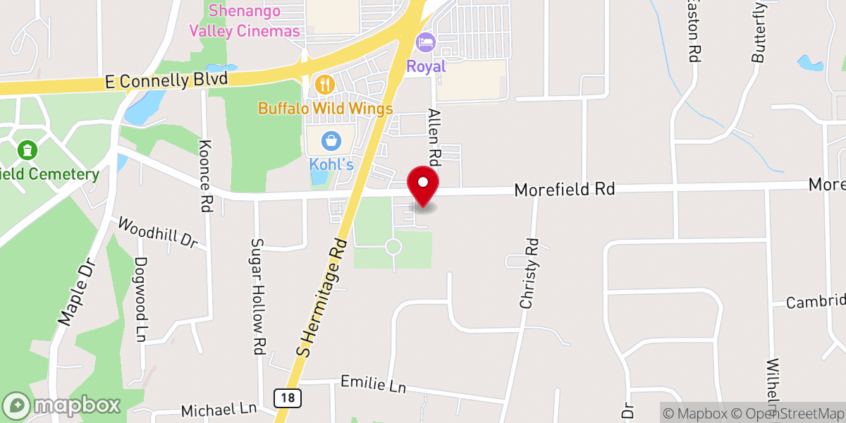 Map showing location of St John's Orthodox Church