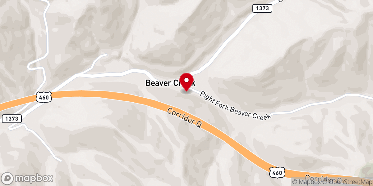 Map showing location of Beaver Creek Church