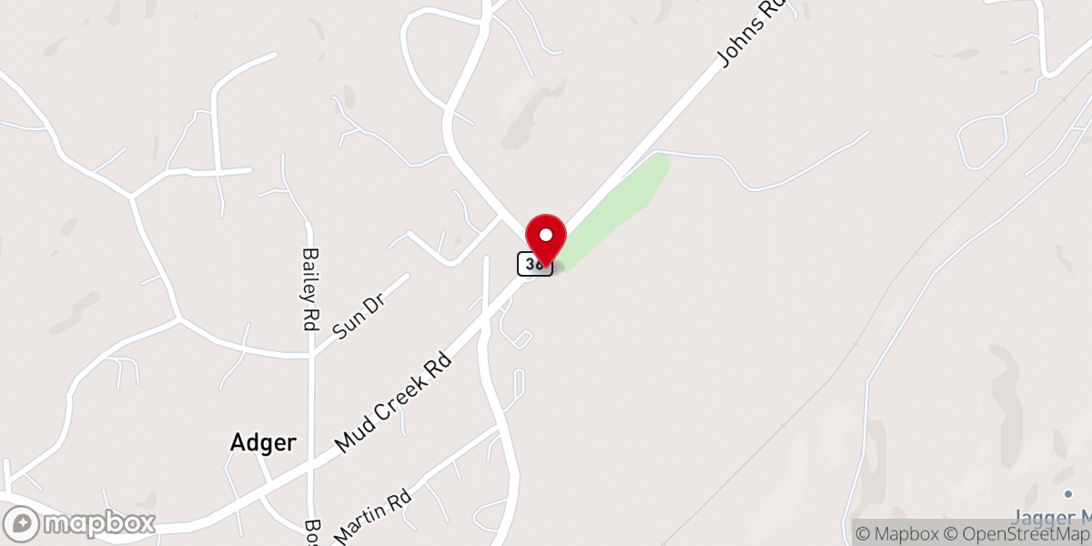 Map showing location of Baptist Bible Tabernacle