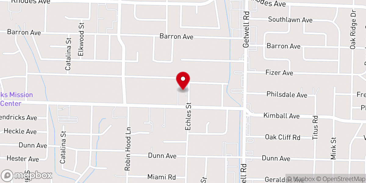 Map showing location of Beverly Hills Baptist Church