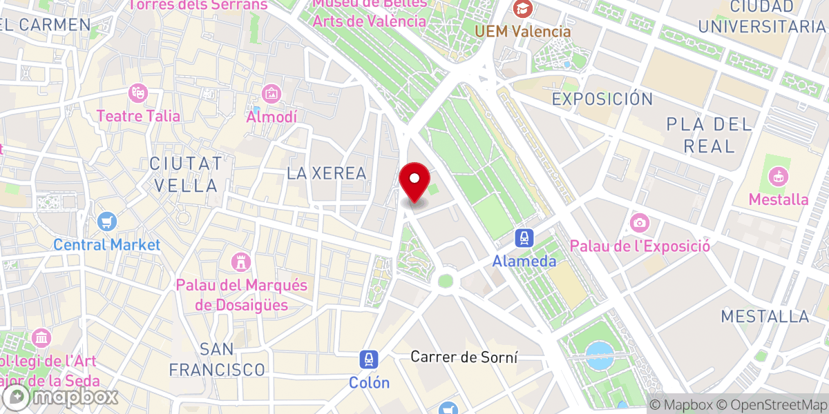 Map showing location of Convento de Santo Domingo la