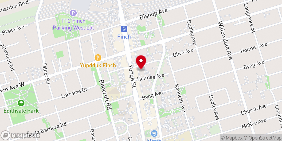 Map showing location of Faith Church