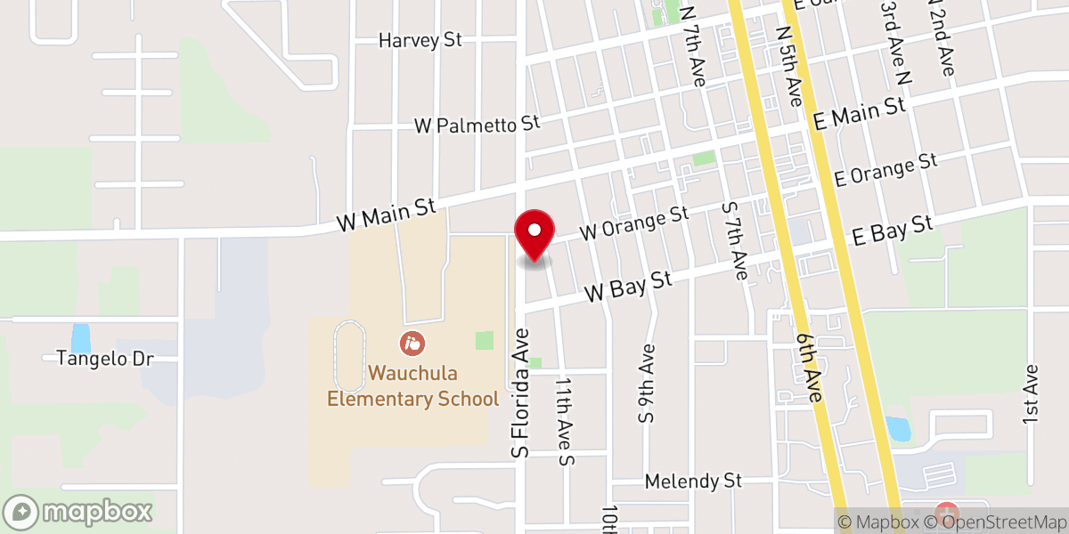 Map showing location of Church of Christ