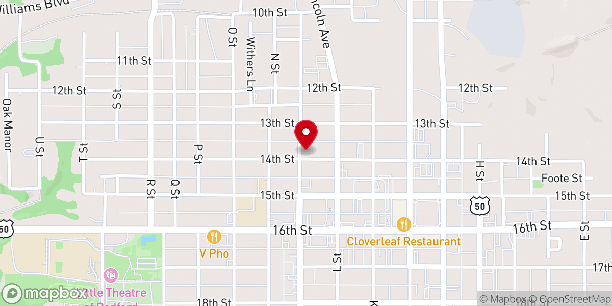 Map showing location of St John's Episcopal Church