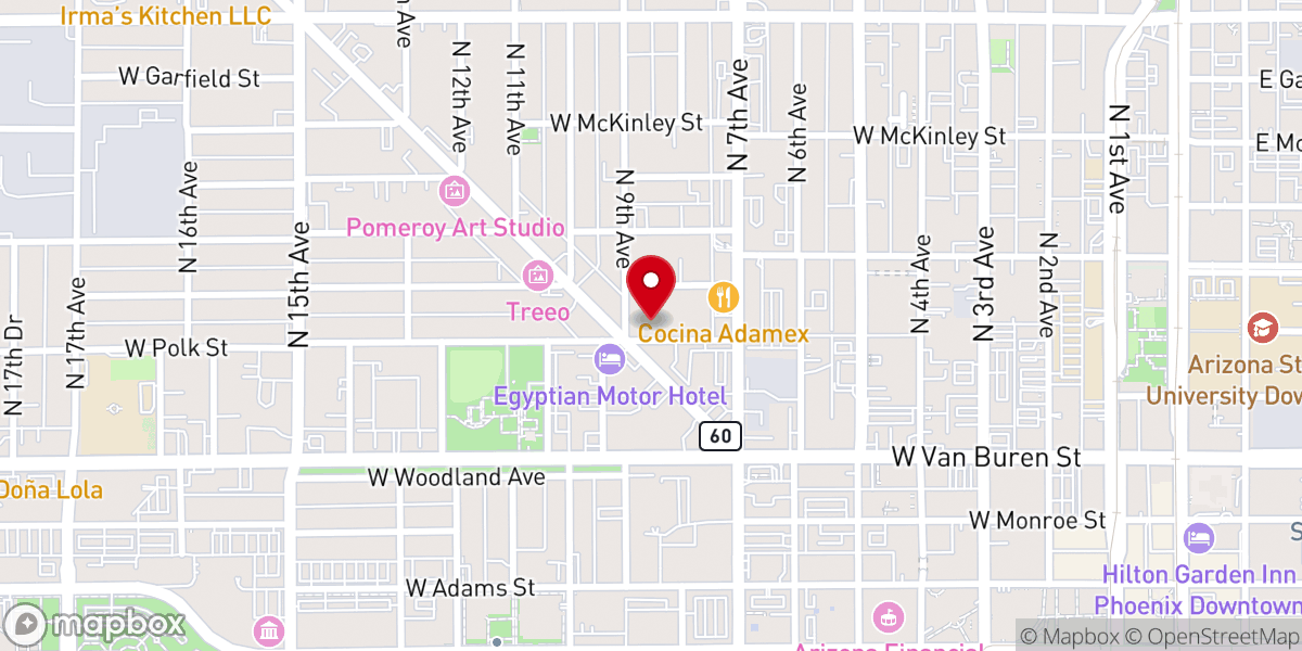 Map showing location of Mercy Hill Church