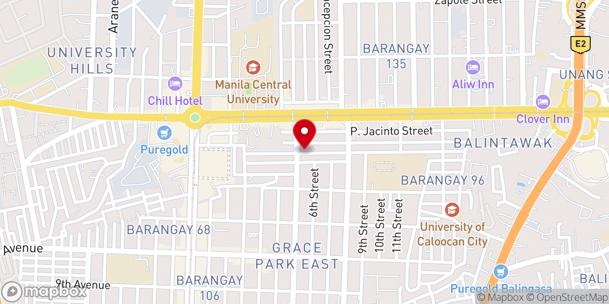 Map showing location of Victory Church International Christian Ministries