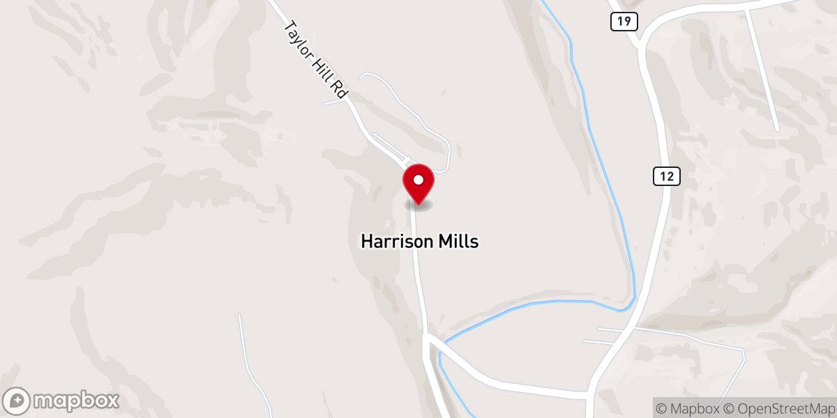 Map showing location of Harrison Mills