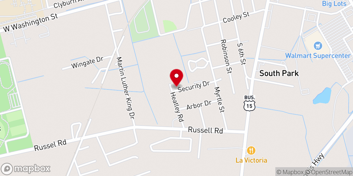 Map showing location of Mt Pisgah Presbyterian Church