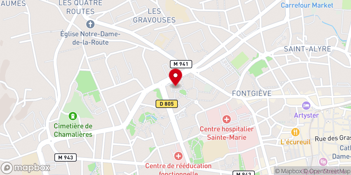 Map showing location of Communauté mondiale pour la méditation chrétienne France