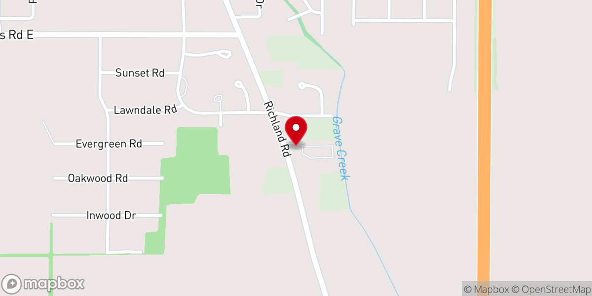 Map showing location of Marion Christian Center