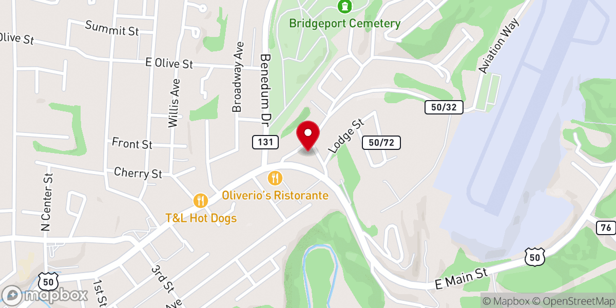 Map showing location of Evangel Baptist Church