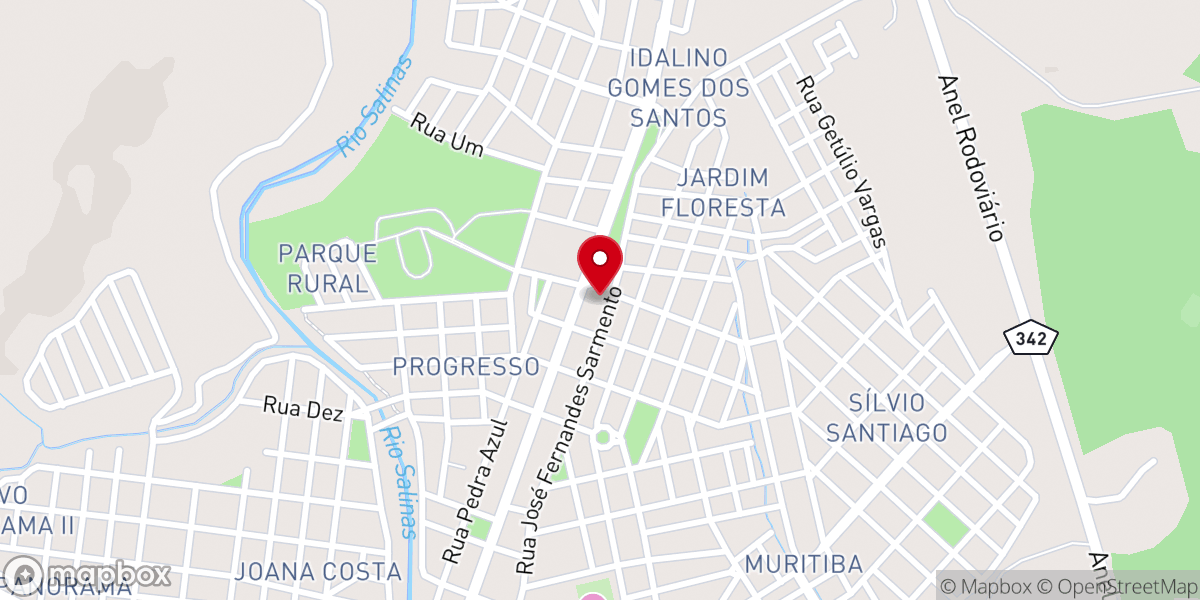 Map showing location of Segunda Igreja Presbiteriana em Salinas