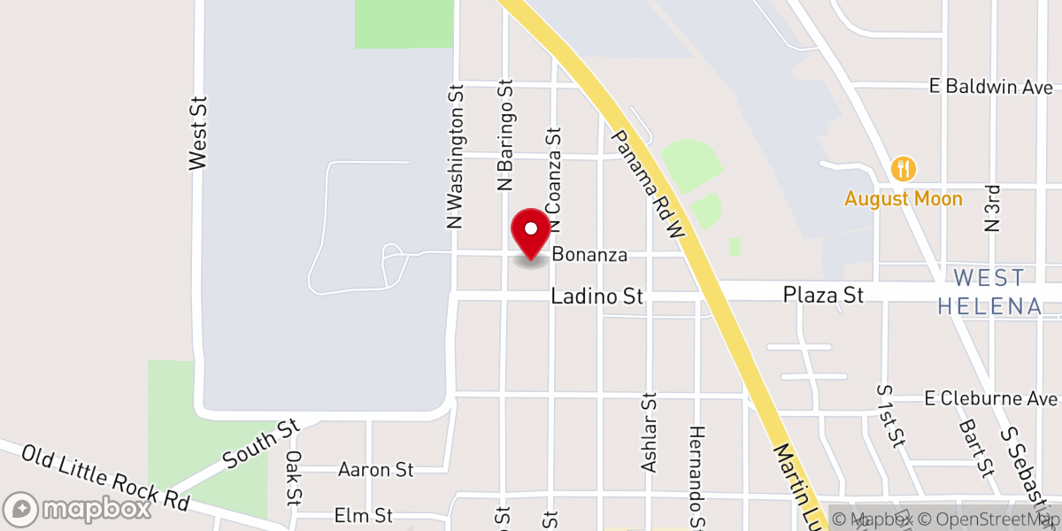 Map showing location of Pettis Memorial Church