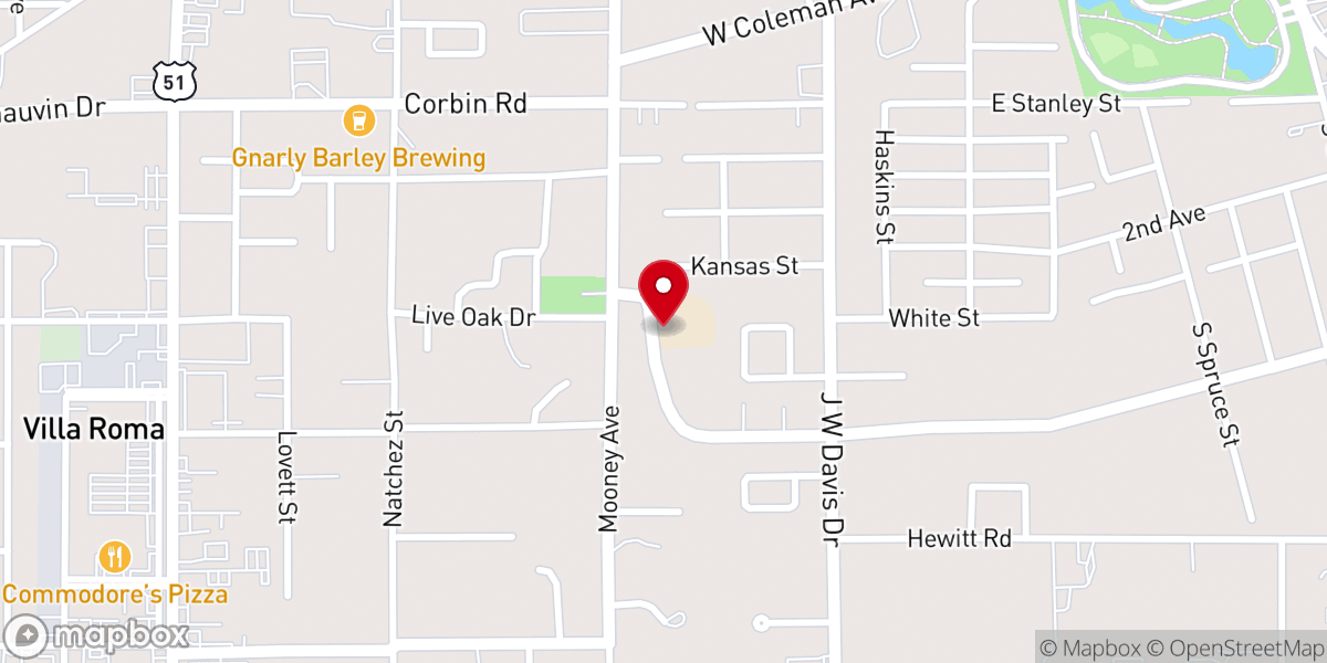 Map showing location of True Faith Outreach Ministries