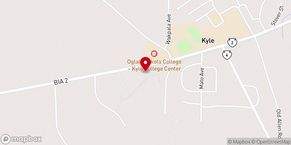 Map showing location of New Hope Lakota Ministries