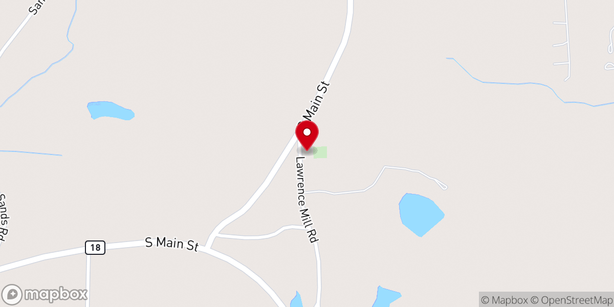 Map showing location of White Plains Baptist Church