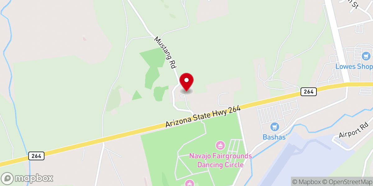 Map showing location of Window Rock Christian Center