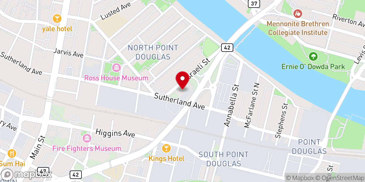Map showing location of St. Michael's Ukrainian Orthidox Church