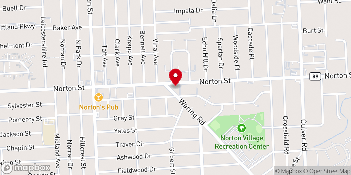 Map showing location of Waring Baptist Church