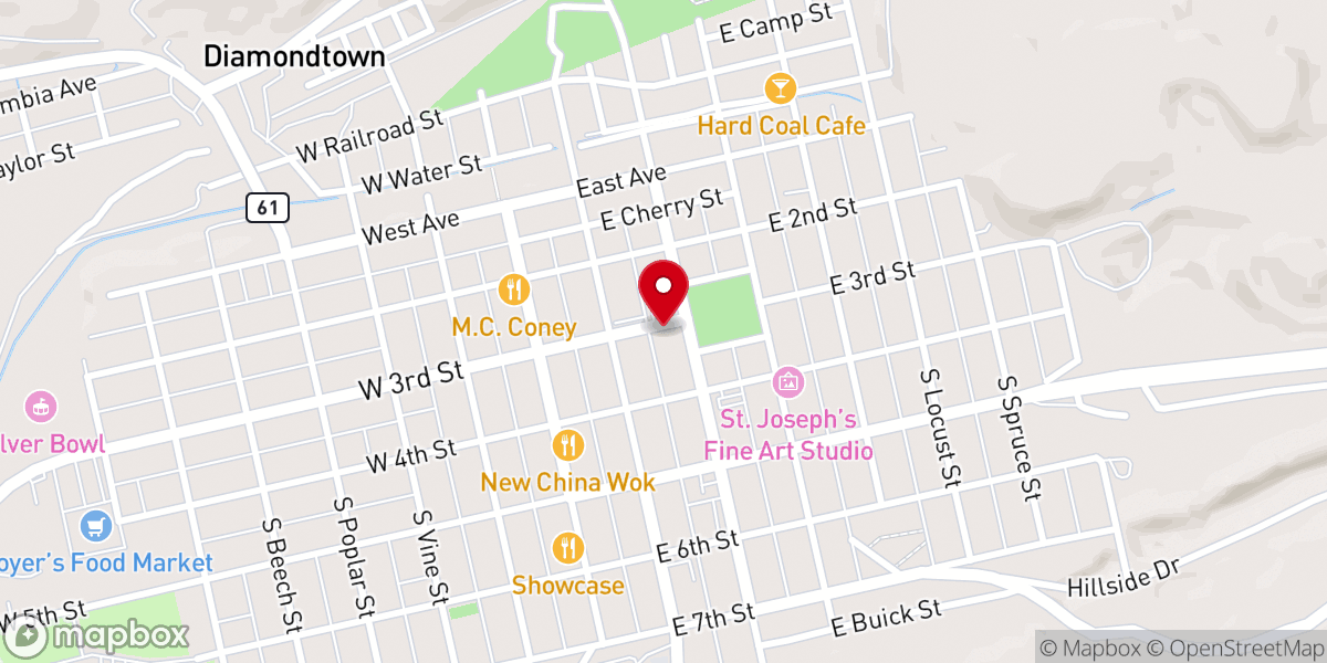 Map showing location of Grace United Church of Christ