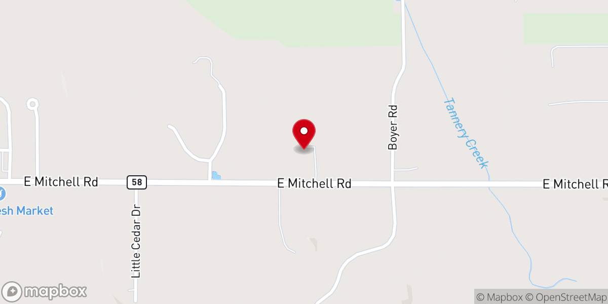 Map showing location of True North Community Church