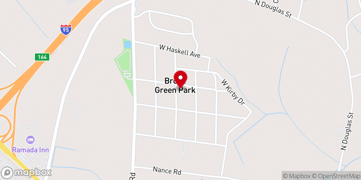 Map showing location of New Hope Baptist Church