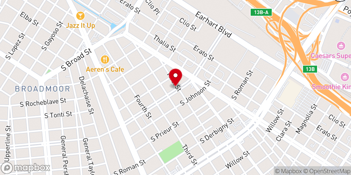 Map showing location of Stronger Hope Baptist Church