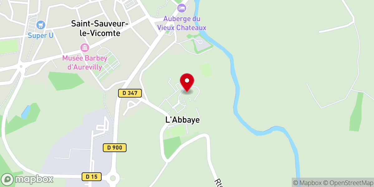 Map showing location of Abbaye Saint-Sauveur-le-Vicomte