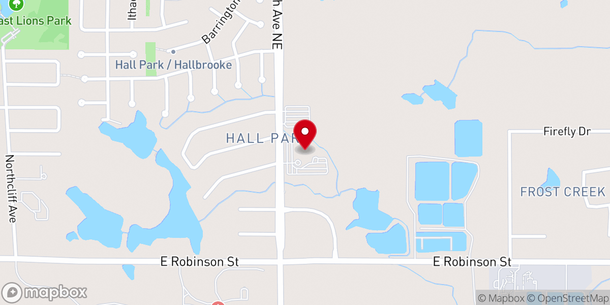 Map showing location of Wildwood Community Church