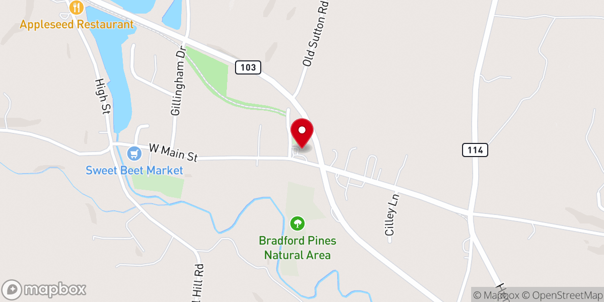 Map showing location of First Baptist Church